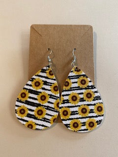Sunflower Teardrop earrings-small