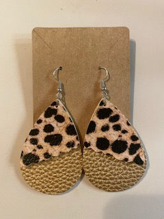 Leopard Multilayered earrings-Gold