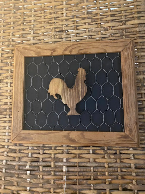 Rooster - brown frame